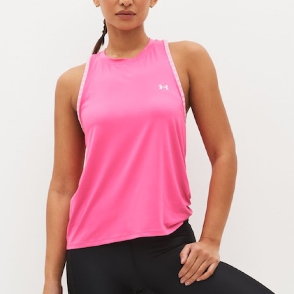 Under Armour Women's Bright Pink Heat Gear Tank Top